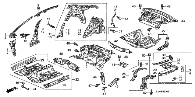 2009 Acura RL  Bolt, Ground (8X20) Diagram for 90148SJAA01