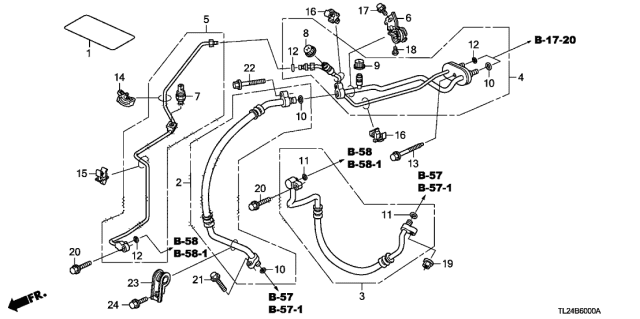 2010 Acura TSX  Pipe Complete , Aircon Diagram for 80321TL1G11