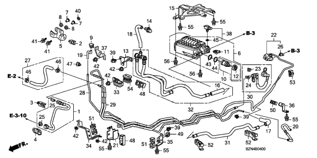 2010 Acura ZDX  Clamp, Fuel Tube (D15.5) Diagram for 91412SDCL01