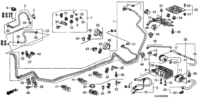 2005 Acura RL  Bracket, Canister Diagram for 17358SJAA00