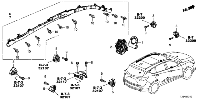 2020 Acura RDX  Reel Assembly, Cable Diagram for 77900TJBD61