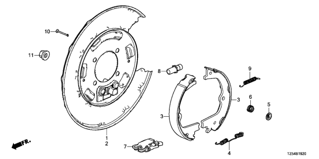 2015 Acura MDX  Adjuster Assembly Diagram for 43366TZ5A01