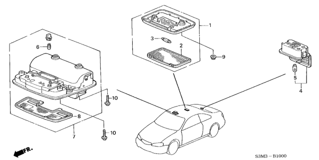 2003 Acura CL Light Assembly, Trunk Room Diagram for 34260S84A01