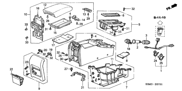 2003 Acura CL Screw, Tapping (4X12) Diagram for 9390524380