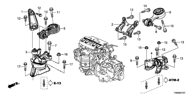 2015 Acura ILX Bolt, Flange (12X38) Diagram for 90162SYP000