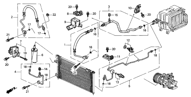 1998 Acura CL Clamp A, Suction Pipe Diagram for 80364SF1000