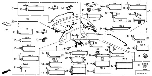 2014 Acura MDX  Plaster, Wire Harness (50X50) Diagram for 91902TF0J01