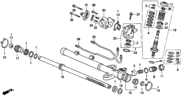 1998 Acura TL  Circlip, Outer (20MM) Diagram for 9451020000