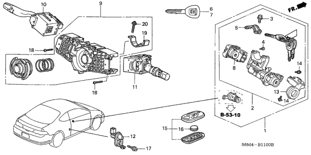 2003 Acura RSX  Screw-Washer (5X25) Diagram for 938930502518