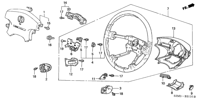 2002 Acura CL  Screw-Washer (4X8) Diagram for 938930400807