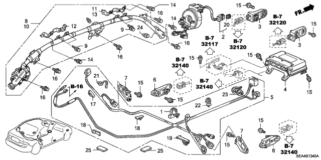 2006 Acura TSX Reel Assembly, Cable (Furukawa) Diagram for 77900SECA41