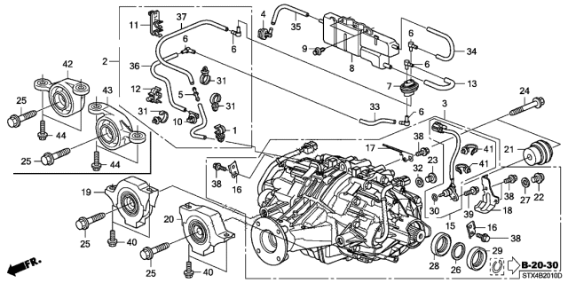 2011 Acura MDX  Clmp, Breather Tbe Diagram for 41936RYGA01