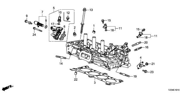 2019 Acura TLX  Oil Seal Diagram for 15832RAAA01