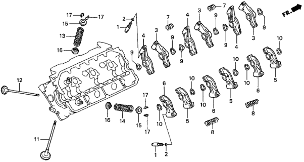 1998 Acura TL Seat, Valve Spring Diagram for 14775PT0000