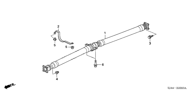 2010 Acura RL Shaft Assembly, Propeller Diagram for 40100SJAE02