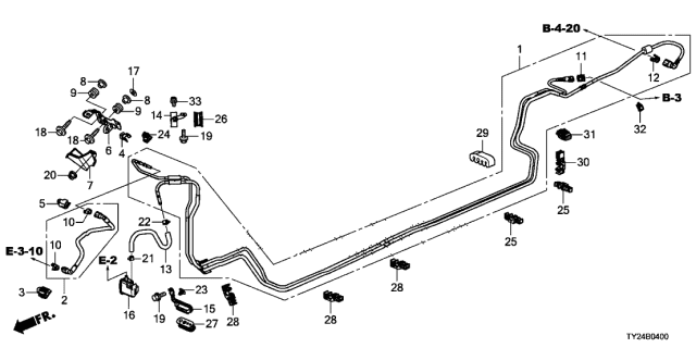 2017 Acura RLX  Clamp D, Fuel Pipe Diagram for 91597TA1A01