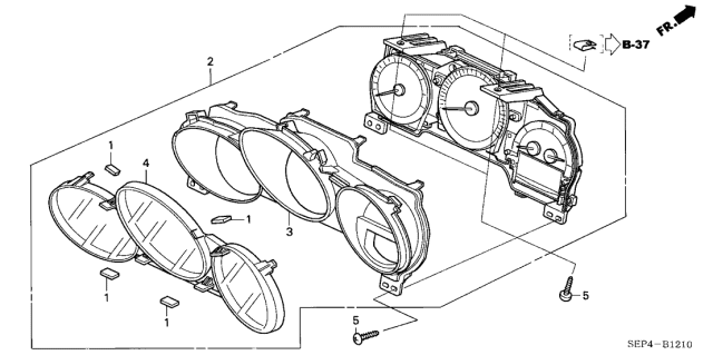 2007 Acura TL Lens, Meter Diagram for 78156SEPA41