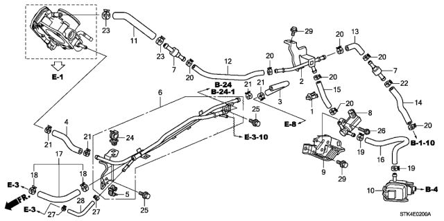 2010 Acura RDX  Tube C, Purge Diagram for 36169RWCA00