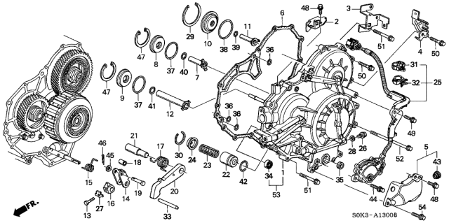 2001 Acura TL  Roller, Parking Brake Diagram for 24553PN6000