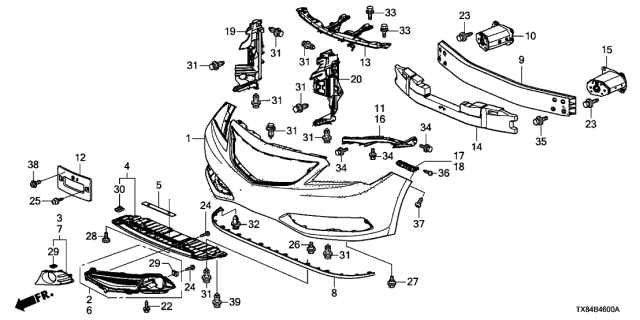2013 Acura ILX Hybrid  Bolt-Washer (8X20) Diagram for 934050802005