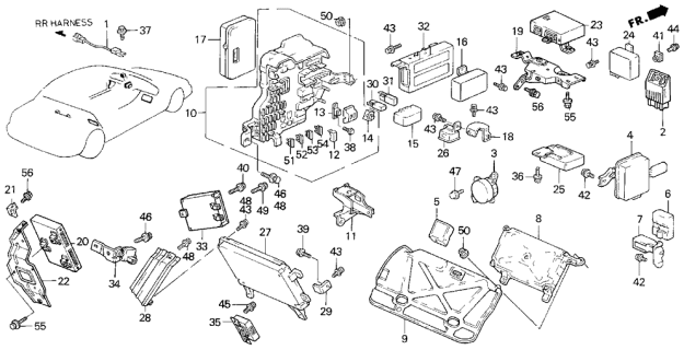 1994 Acura Legend  Screw-Washer (5X9) Diagram for 90153SA5900