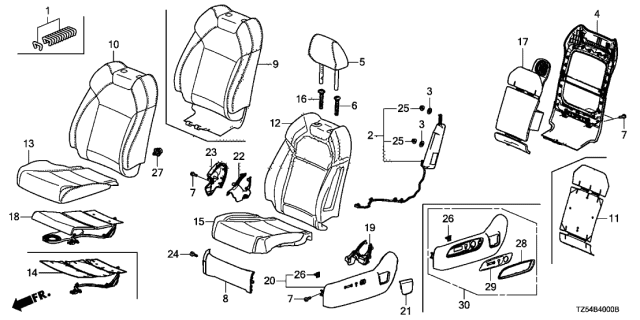 2019 Acura MDX  Clip, Push Diagram for 81122SZAA01