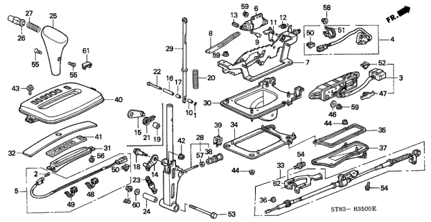 1995 Acura Integra  Pin, Lock Diagram for 54119SJ4980