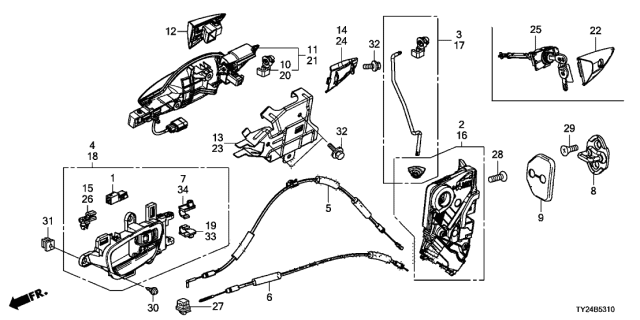 2018 Acura RLX  Cover, Right Front Diagram for 72142TY3P71