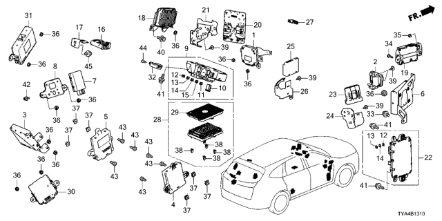 2022 Acura MDX  Sensor Assembly, Rain & Light Diagram for 38970TVAA01