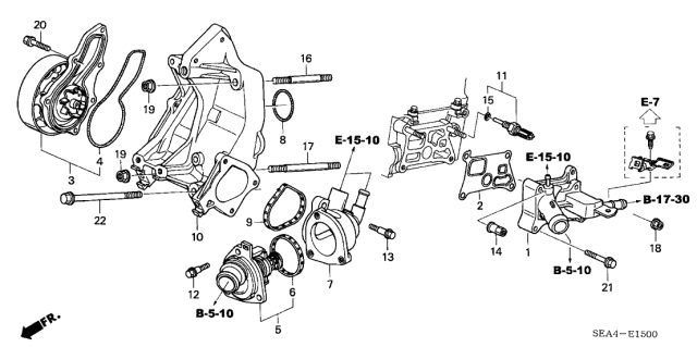 2007 Acura TSX  Gasket, EGR Passage Diagram for 18714RAAA01