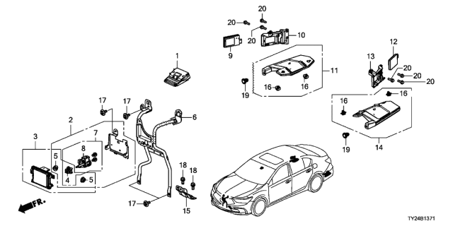 2018 Acura RLX  Grip Diagram for 36803T6AJ01
