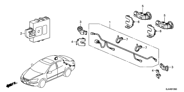 2011 Acura RL C-Clip (St) Diagram for 39681SDAP01