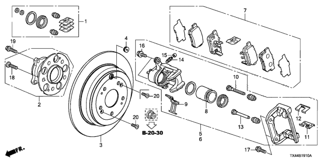 2013 Acura RDX  Pin B Diagram for 43262SZTG01