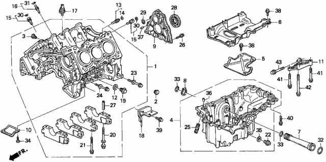 1997 Acura TL Holder, Oil Filter Diagram for 90015PL2000