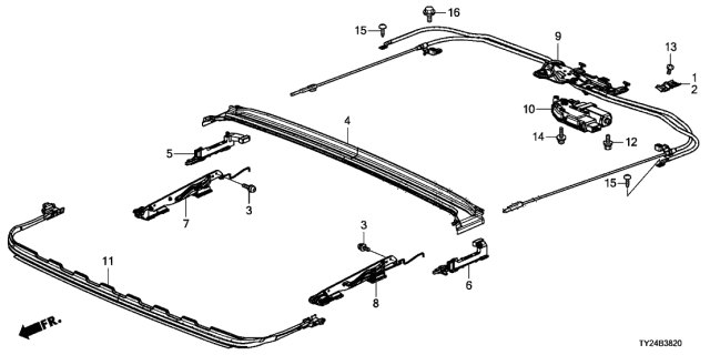 2014 Acura RLX Bracket A, Cable (R) Diagram for 70142S5AJ01