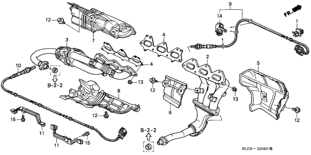 1998 Acura NSX Sensor, Rear Oxygen Primary Diagram for 36532PBYJ01