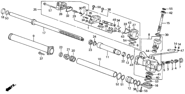 1989 Acura Integra  O-Ring (3.2X1.1) Diagram for 91305MCJ751