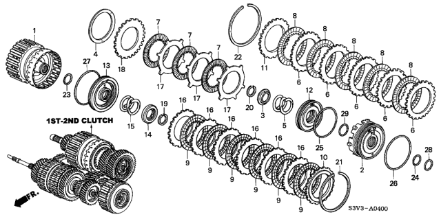 2001 Acura MDX  Ring, Snap (141MM) Diagram for 90605P0Z000