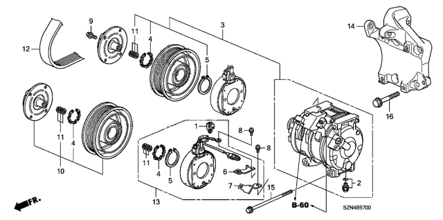 2011 Acura ZDX Stay B, Lead Wire Diagram for 38817RYEA01