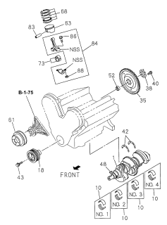 1999 Acura SLX  Piston, Standard (Grade=A) Diagram for 8971670932