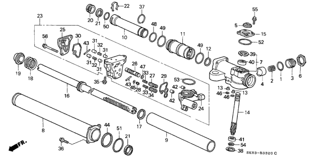 1990 Acura Integra  Retainer, Gasket Diagram for 53613SK7950