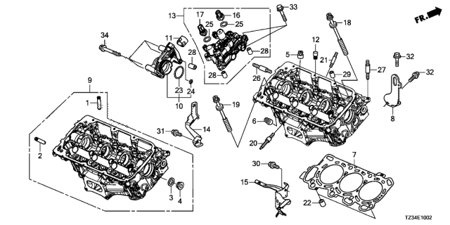 2015 Acura TLX  Stay, Purge Joint Diagram for 36161R9PA00
