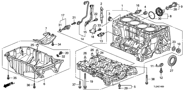 2011 Acura TSX Bolt, Sealing (28MM) Diagram for 12208P8CA01