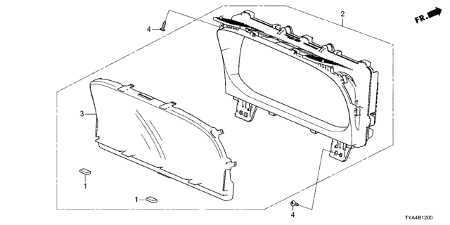 2022 Acura MDX  Meter Assembly, Combination Diagram for 78100TYCA21