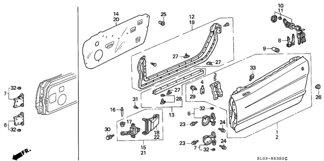 1991 Acura NSX  Bolt-Washer (8X35) Diagram for 90119SL0010