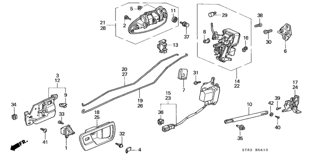 1996 Acura Integra Tube, Protector Diagram for 72139ST8A02