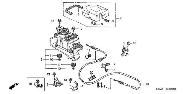 2003 Acura RSX Cover, Actuator Diagram for 36621PLMA01