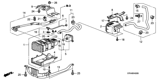 2010 Acura RDX Clamp, Breather Tube Diagram for 91592SJA003