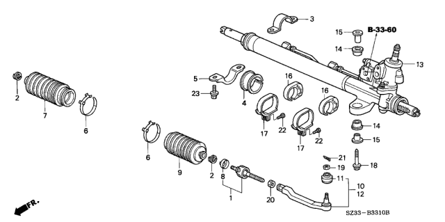 2000 Acura RL  Collar, Gear Box Mounting Diagram for 53686SP0000