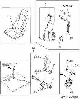 1996 Acura SLX  Bolt (10X20) Diagram for 0500410200